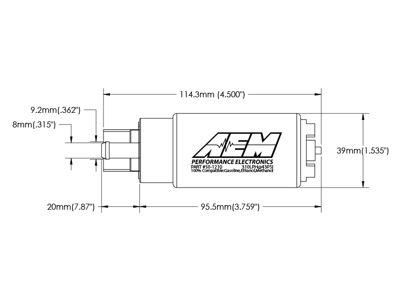  AEM 320 LPH E85 Fuel Pump