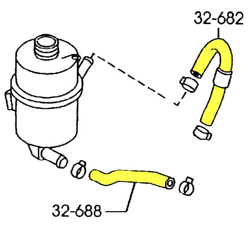 (image for) Mazda OEM Power Steering Hoses Mazdaspeed Protege