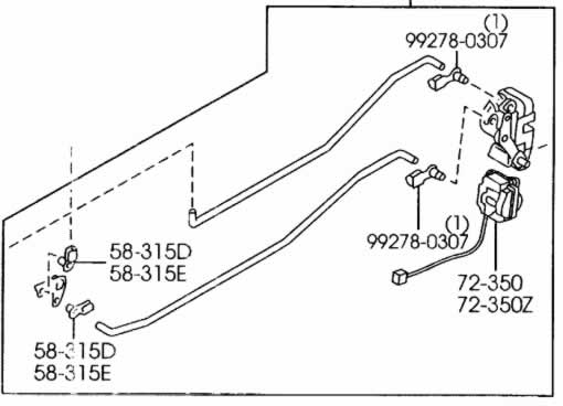 (image for) Mazda OEM Power Door Lock Actuator Rear Driver Mazdaspeed Protege