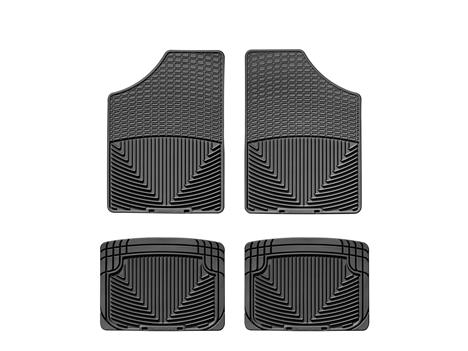  Trim to Fit Weathertech All Weather Floor Mats Full Set Black - Click Image to Close