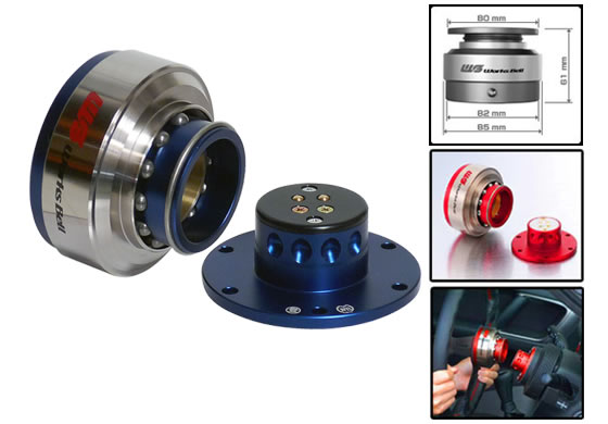 (image for) Works Bell Rapfix2 Quick Release Steering Wheel Hub Blue