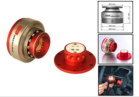 (image for) Works Bell Rapfix2 Quick Release Steering Wheel Hub Red